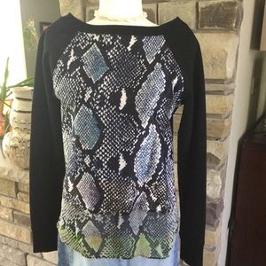 Diane Von Furstenburg silk and terry sweatshirt